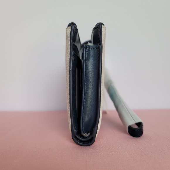 MICHAEL KORS Jet Set Double Zip Signature Phone Wristlet- Ocean Blue Multi 🎈⭐ - Picture 10 of 16